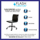 Black Vinyl/Black Frame |#| Low Back Designer Armless Black Ribbed Swivel Task Office Chair - Home Office