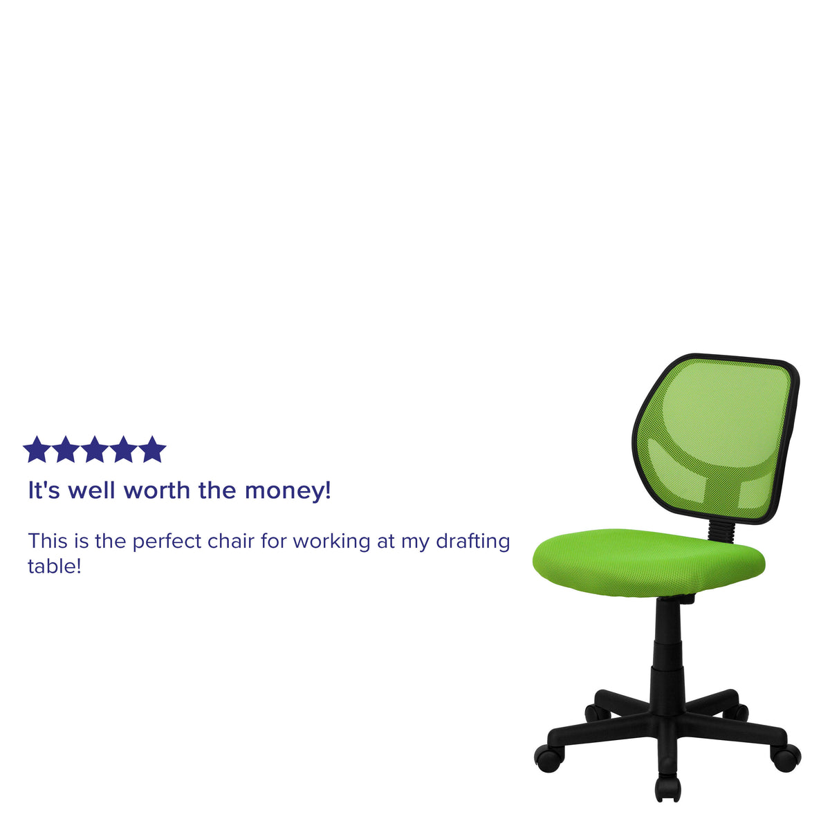 Green |#| Low Back Green Transparent Mesh Back Adjustable Height Swivel Task Office Chair