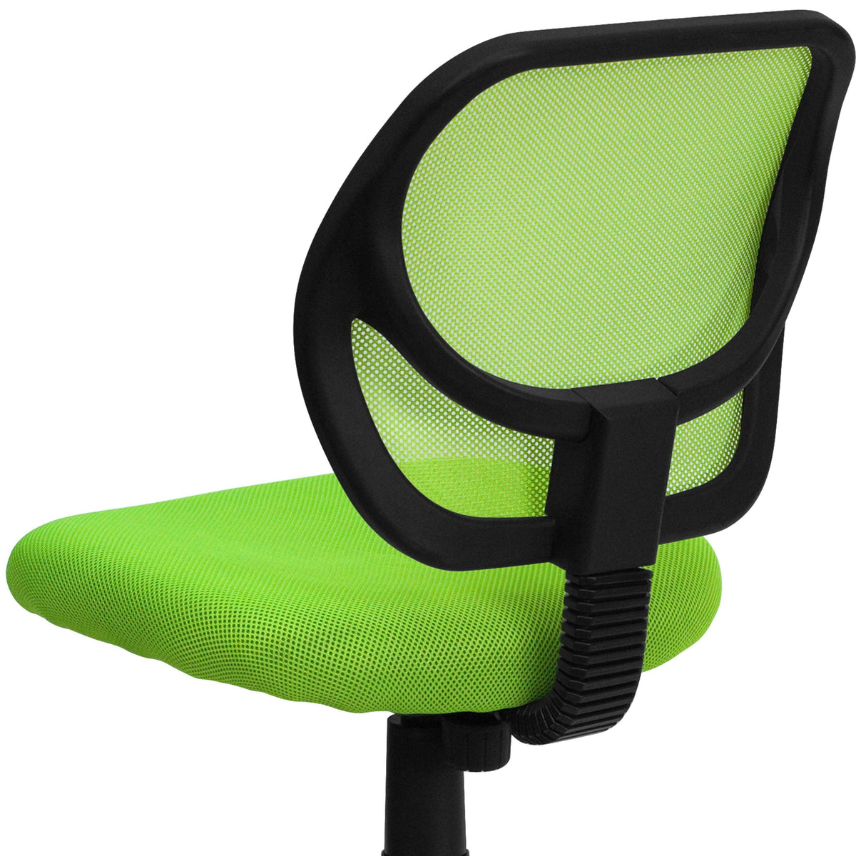 Green |#| Low Back Green Transparent Mesh Back Adjustable Height Swivel Task Office Chair