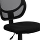 Black |#| Low Back Black Mesh Swivel Task Office Chair with Curved Square Back