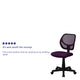 Purple |#| Low Back Purple Transparent Mesh Back Adjustable Height Swivel Task Office Chair