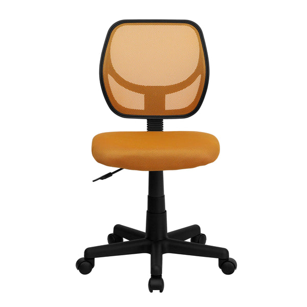 Blue |#| Low Back Blue Transparent Mesh Back Adjustable Height Swivel Task Office Chair