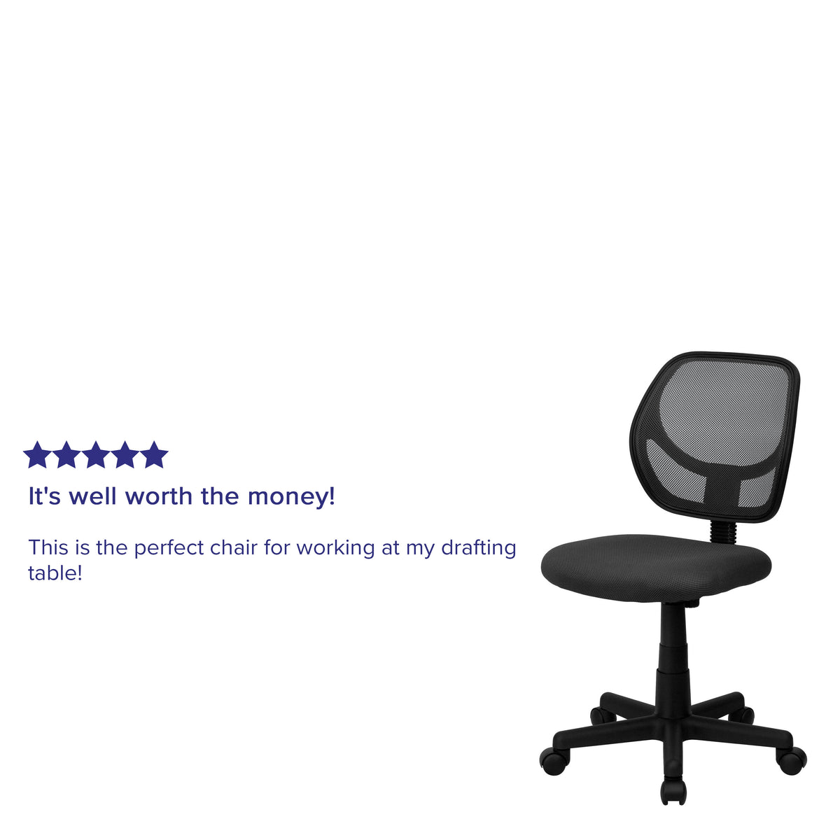 Gray |#| Low Back Gray Transparent Mesh Swivel Task Office Chair with Curved Square Back