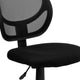 Black |#| Low Back Black Mesh Swivel Task Office Chair with Curved Square Back