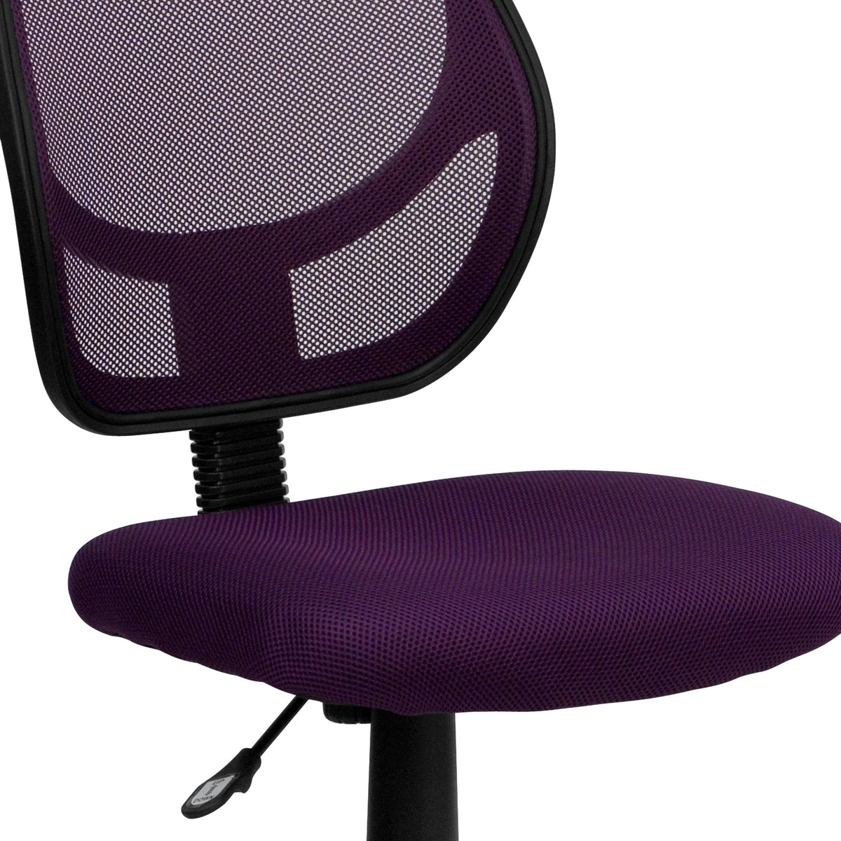 Purple |#| Low Back Purple Transparent Mesh Back Adjustable Height Swivel Task Office Chair