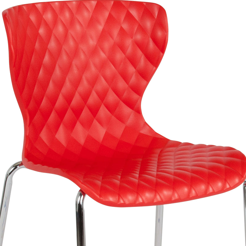 Red |#| Contemporary Design Red Plastic Stack Chair