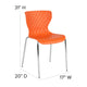 Orange |#| Contemporary Design Orange Plastic Stack Chair