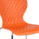 Orange |#| Contemporary Design Orange Plastic Stack Chair