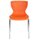 Orange |#| Contemporary Design Orange Plastic Stack Chair