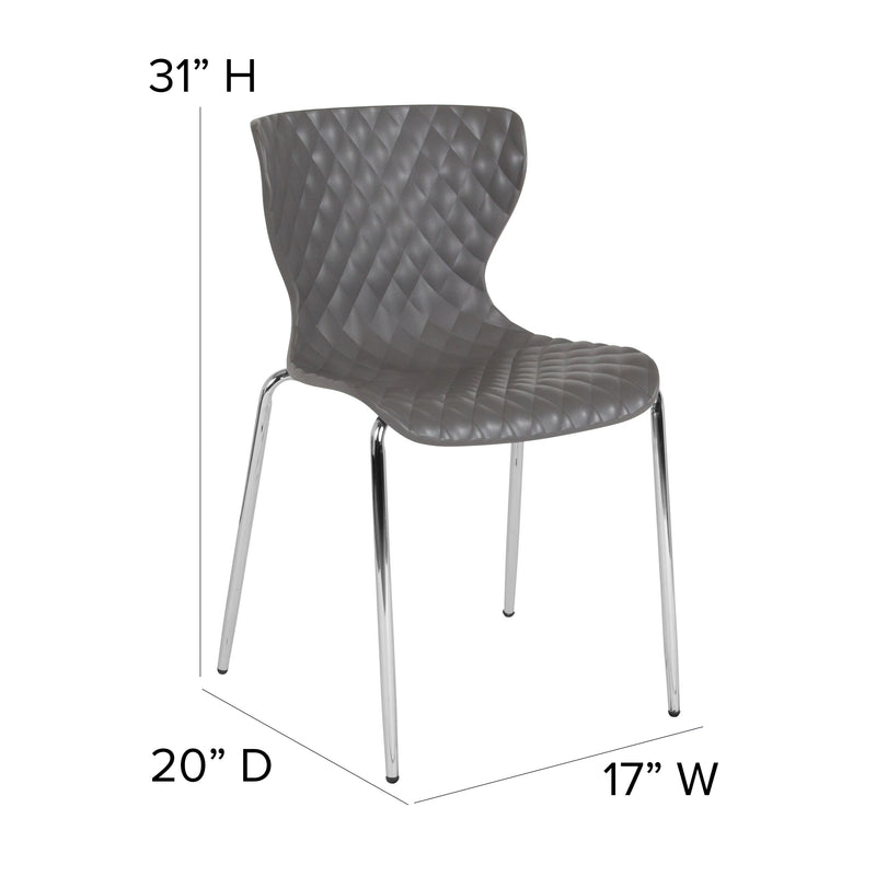 Gray |#| Contemporary Design Gray Plastic Stack Chair