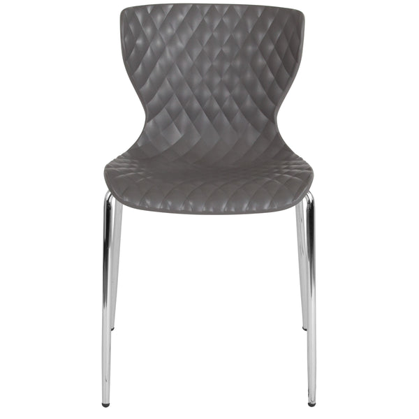 Gray |#| Contemporary Design Gray Plastic Stack Chair