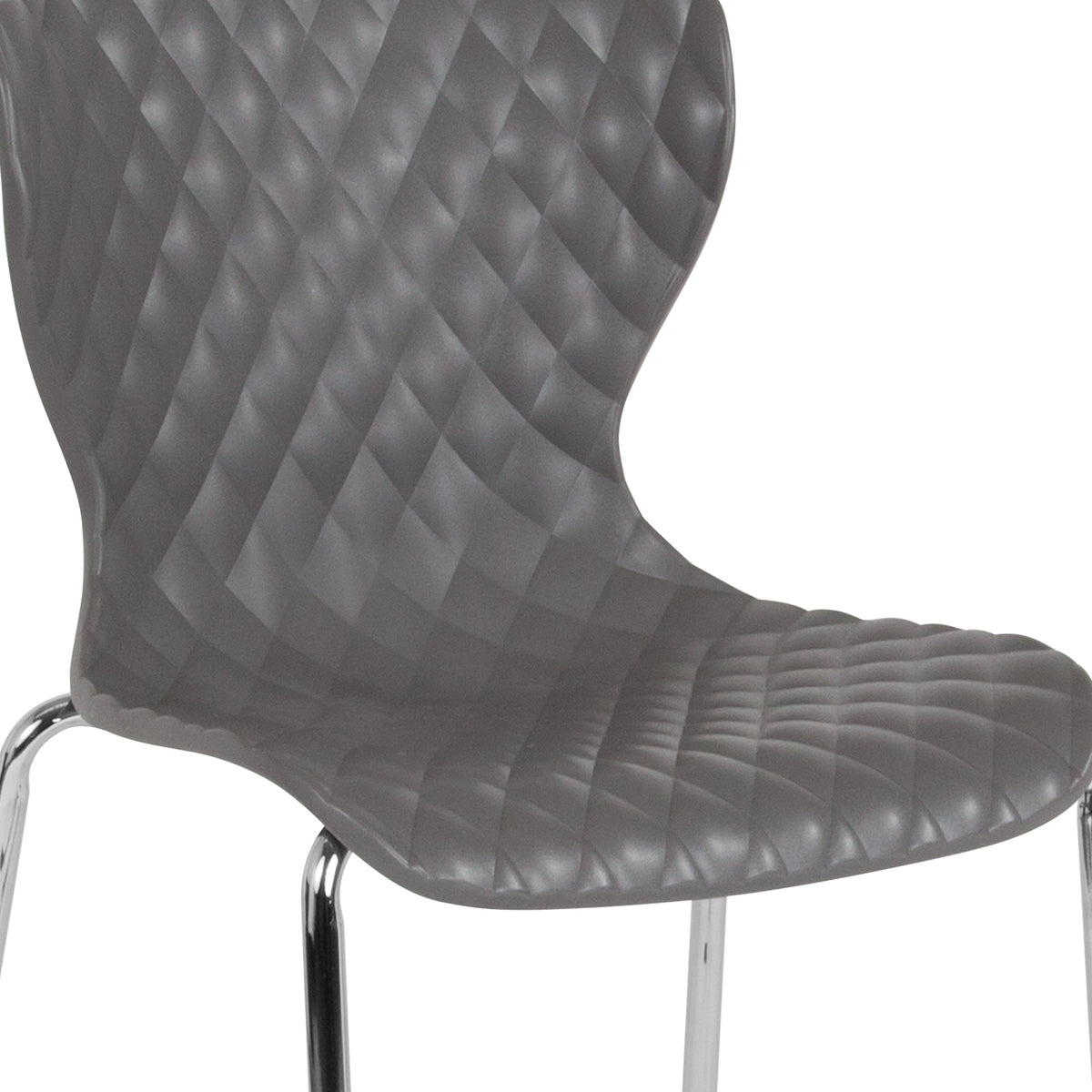 Gray |#| Contemporary Design Gray Plastic Stack Chair