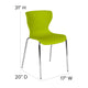 Citrus Green |#| Contemporary Design Citrus Green Plastic Stack Chair