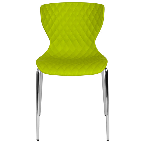 Citrus Green |#| Contemporary Design Citrus Green Plastic Stack Chair