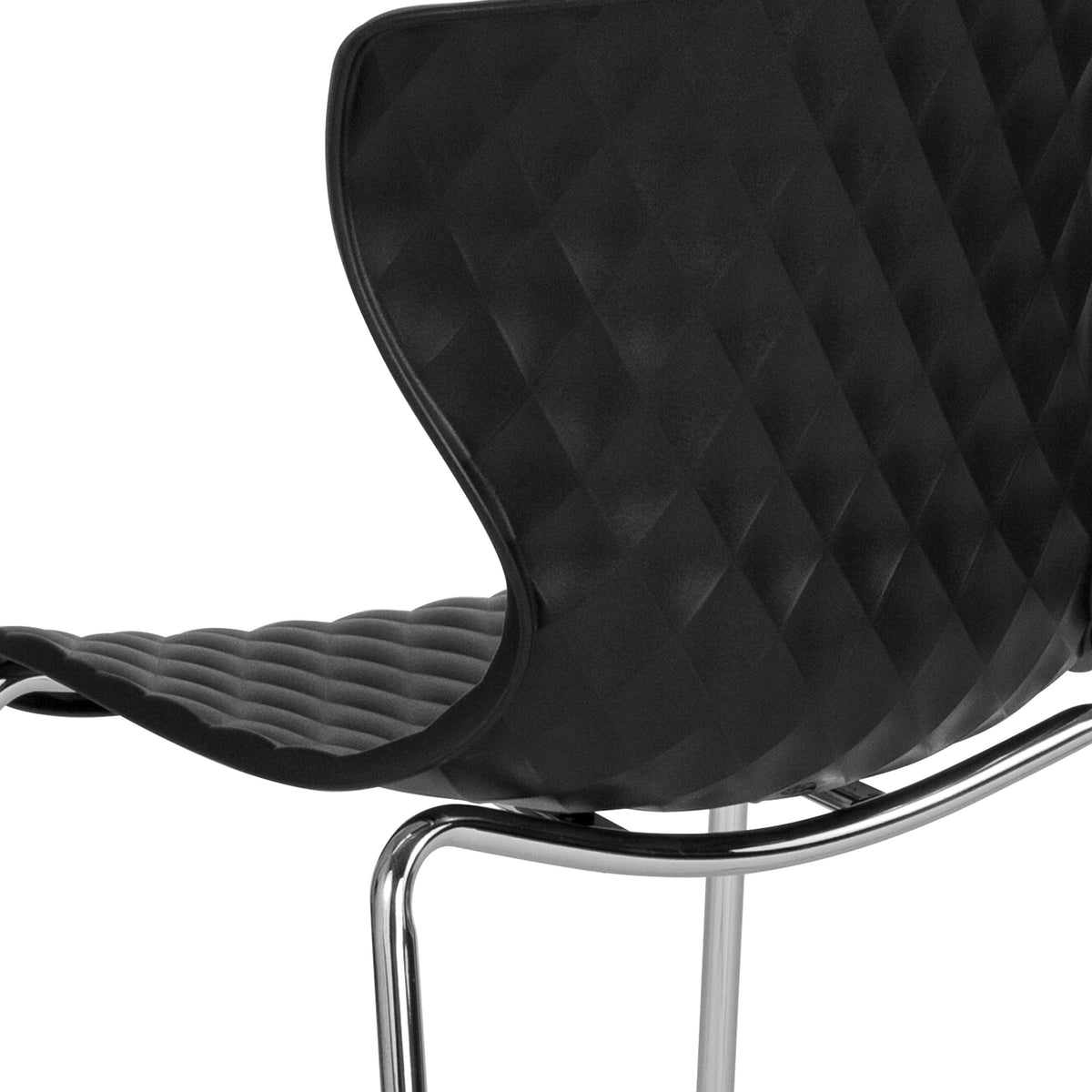 Black |#| Contemporary Design Black Plastic Stack Chair