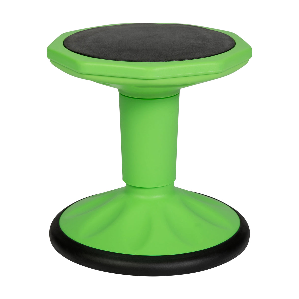 Green |#| Commercial Fixed Height Collaborative Wobble Stool with 14" Seat Height in Green
