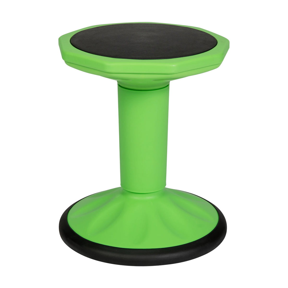 Green |#| Commercial Fixed Height Collaborative Wobble Stool with 16" Seat Height in Green