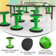 Green |#| Commercial Fixed Height Collaborative Wobble Stool with 16" Seat Height in Green