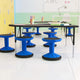 Blue |#| Commercial Fixed Height Collaborative Wobble Stool with 14" Seat Height in Blue