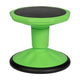 Green |#| Commercial Fixed Height Collaborative Wobble Stool with 12" Seat Height in Green