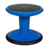 Blue |#| Commercial Fixed Height Collaborative Wobble Stool with 12" Seat Height in Blue