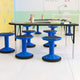Blue |#| Commercial Fixed Height Collaborative Wobble Stool with 16" Seat Height in Blue