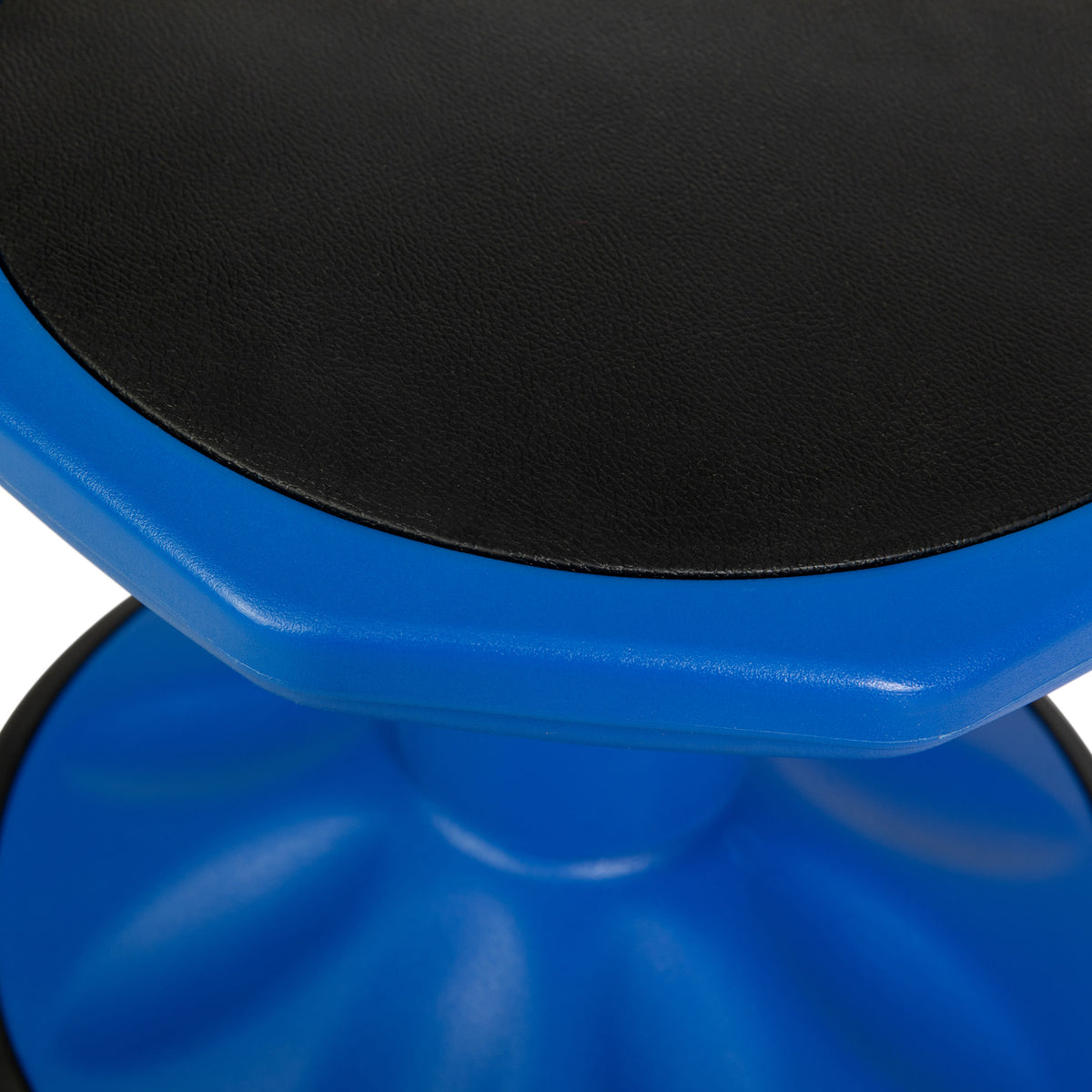 Blue |#| Commercial Fixed Height Collaborative Wobble Stool with 12" Seat Height in Blue