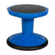 Blue |#| Commercial Fixed Height Collaborative Wobble Stool with 12" Seat Height in Blue