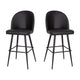 Black LeatherSoft |#| Commercial Grade 30inch Armless Barstool with Contoured Back in Black LeatherSoft