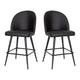 Black LeatherSoft |#| Commercial Grade 26inch Armless Stools with Contoured Backs in Black LeatherSoft