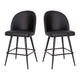 Black LeatherSoft |#| Commercial Grade 26inch Armless Stools with Contoured Backs in Black LeatherSoft