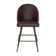 Brown LeatherSoft |#| Commercial Grade 26inch Armless Stools with Contoured Backs in Brown LeatherSoft