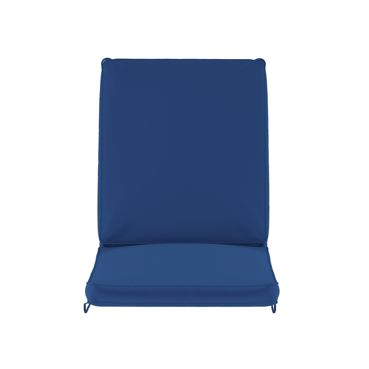 Navy |#| Commercial Water-Resistant Outdoor Chaise Lounge Patio Cushion in Navy