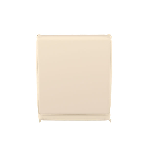 Beige |#| Commercial Water-Resistant Outdoor Chaise Lounge Patio Cushion in Beige