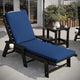 Navy |#| Commercial Water-Resistant Outdoor Chaise Lounge Patio Cushion in Navy
