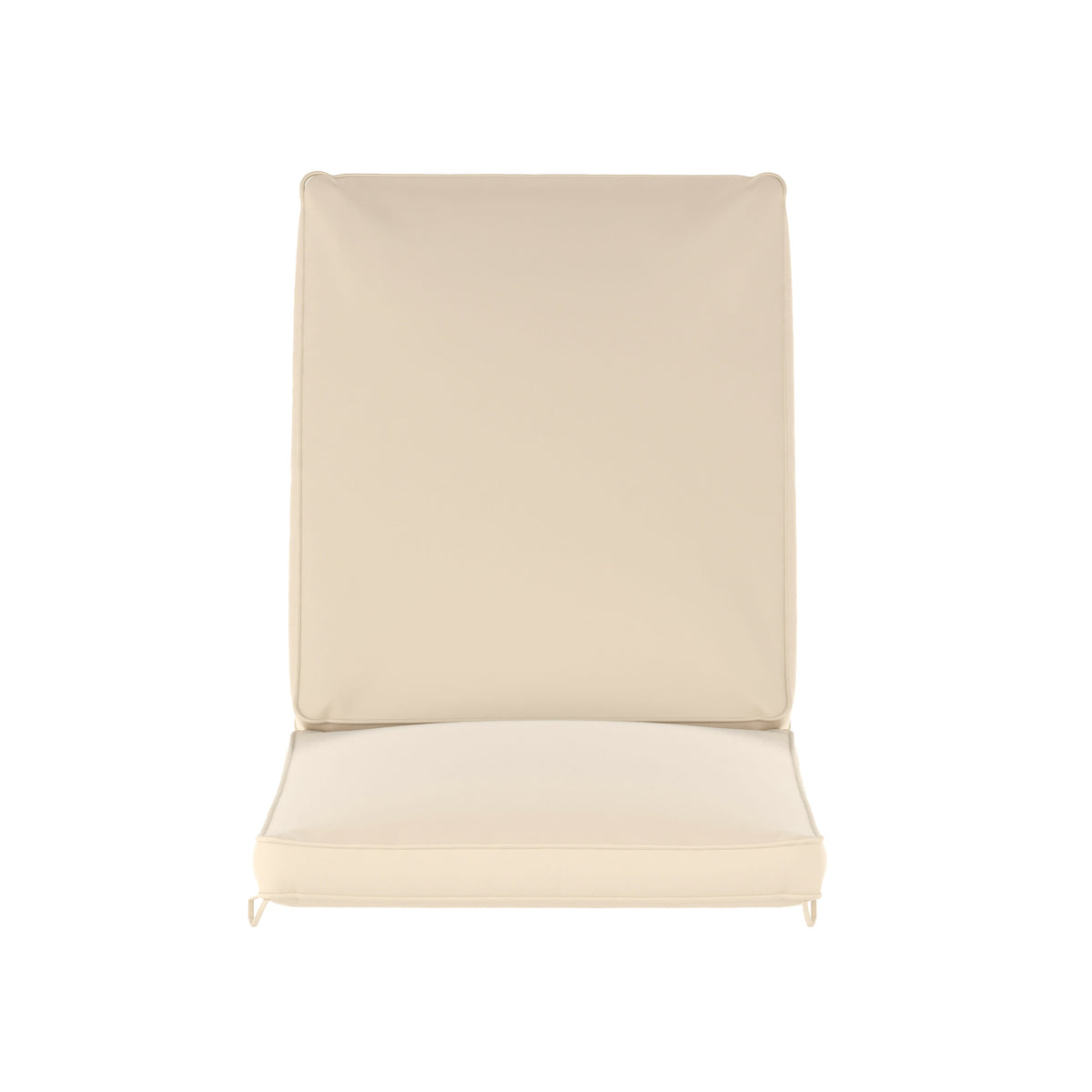 Beige |#| Commercial Water-Resistant Outdoor Chaise Lounge Patio Cushion in Beige
