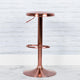 Rose Gold |#| Adjustable Height Retro Barstool with Ergonomic Molded Seat in Rose Gold Finish