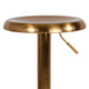 Gold |#| Adjustable Height Retro Barstool with Ergonomic Molded Seat in Gold Finish