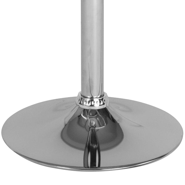 Chrome |#| Adjustable Height Retro Barstool with Ergonomic Molded Seat in Chrome Finish