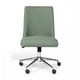 Sage Fabric/Polished Nickel Frame |#| Fabric Height Adjustable Swivel Home Office Chair - Sage/Polished Nickel