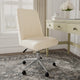 Beige Stripe Fabric/Polished Nickel Frame |#| Fabric Height Adjustable Swivel Home Office Chair - Beige Stripe/Polished Nickel