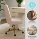 Conch Shell Fabric/Polished Brass Frame |#| Fabric Height Adjustable Swivel Home Office Chair - Conch Shell/Polished Brass