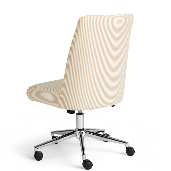 Conch Shell Fabric/Polished Brass Frame |#| Fabric Height Adjustable Swivel Home Office Chair - Conch Shell/Polished Brass