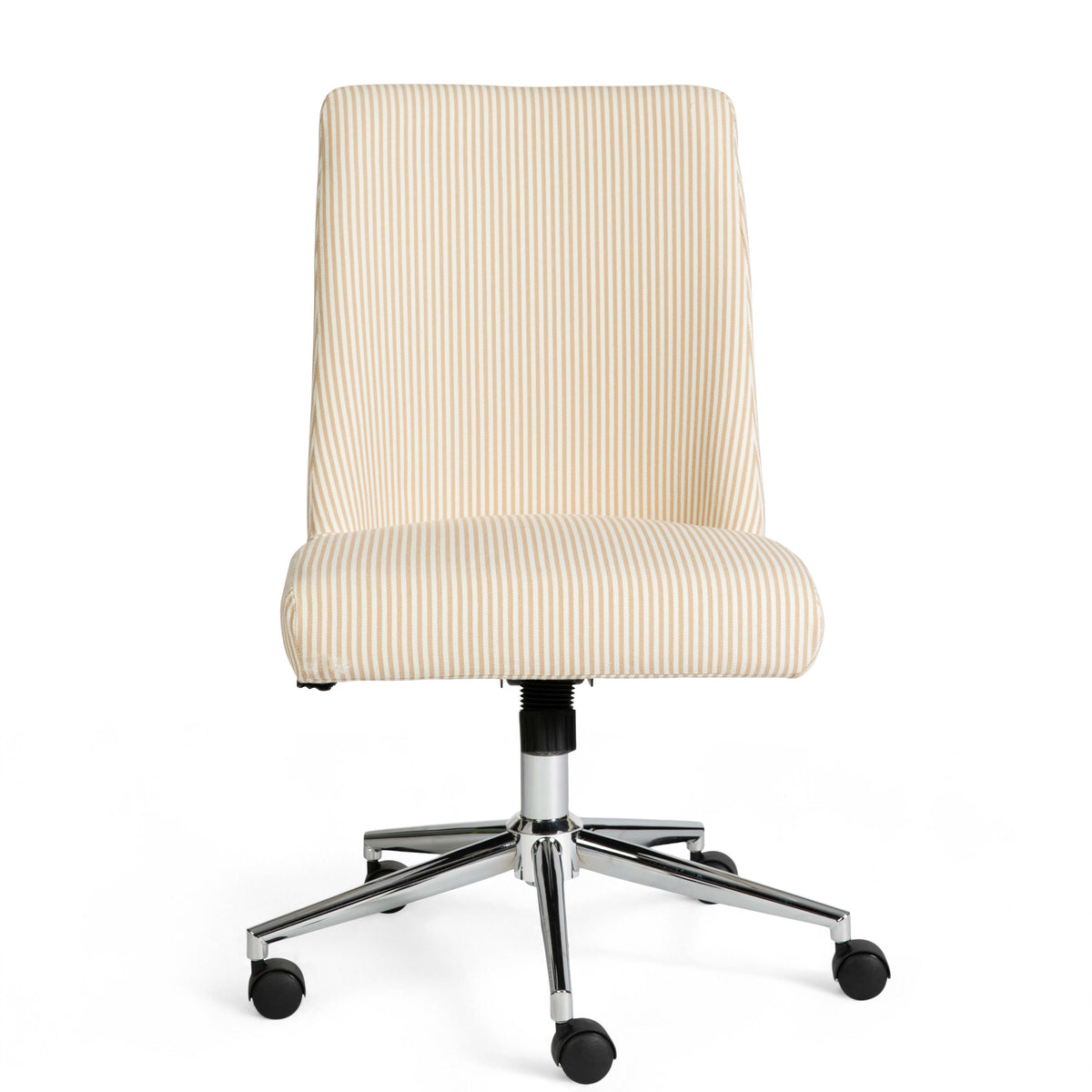 Conch Shell Fabric/Polished Brass Frame |#| Fabric Height Adjustable Swivel Home Office Chair - Conch Shell/Polished Brass
