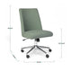 Sage Fabric/Polished Nickel Frame |#| Fabric Height Adjustable Swivel Home Office Chair - Sage/Polished Nickel