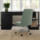 Sage Fabric/Polished Nickel Frame |#| Fabric Height Adjustable Swivel Home Office Chair - Sage/Polished Nickel