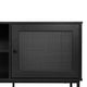 Black |#| 65" TV Stand with Rattan Accented Storage Doors in Black