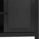 Black |#| 58" Sideboard with 2 Soft Close Doors and Adjustable Shelf - Black/Rattan