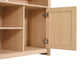 Natural |#| 58" Sideboard with 2 Soft Close Doors and Adjustable Shelf - Natural/Rattan