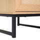 Natural |#| Mid-Century Modern Side Table with Storage Drawer and Shelf in Natural